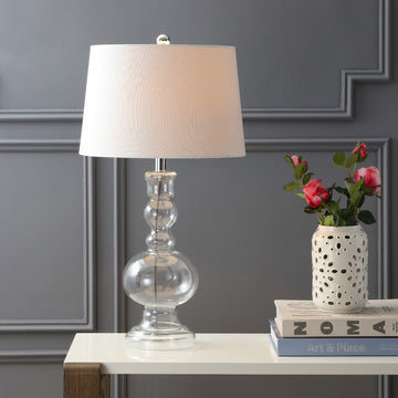 Genie 28.5" Glass LED Table Lamp - JONATHAN Y